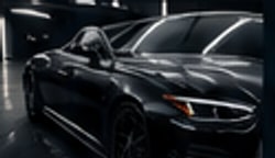 Glossy black vehicle front